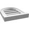 Ekena Millwork Round Top Surface Mount PVC Gable Vent: Functional, w/ 2"W x 2"P Brickmould Sill Frame, 12"W x 16"H GVPRT12X1603SF - alternate 2